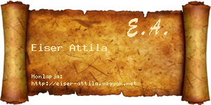 Eiser Attila névjegykártya